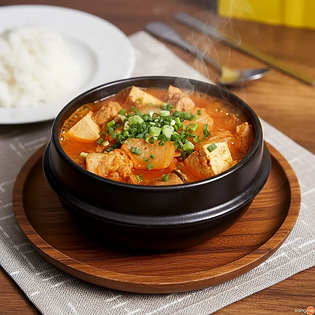 Kimchi Tofu Soup after