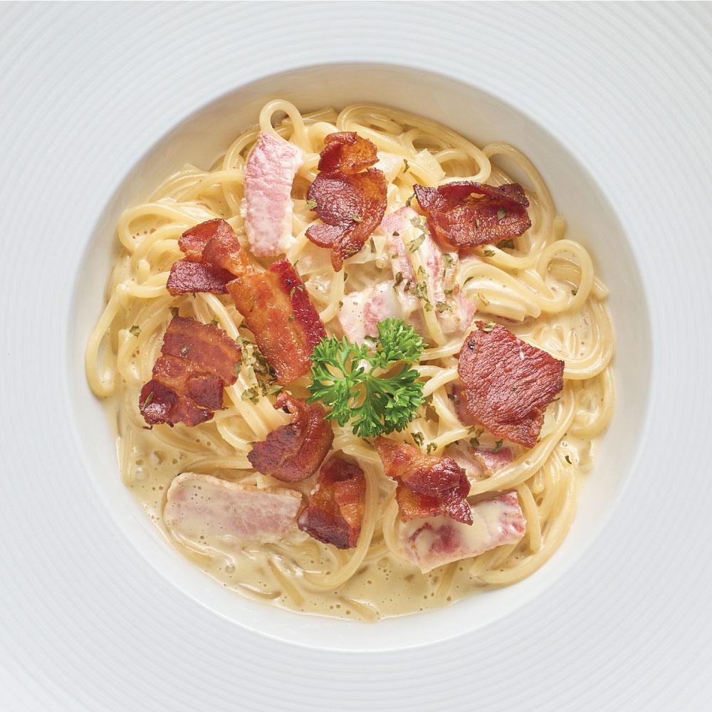 Spaghetti Carbonara before